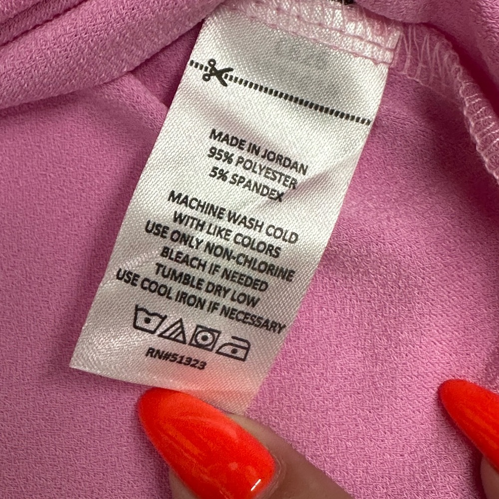 CeCe valentine Pink Ruffle Sleeve Blouse NWT - Picture 4 of 7